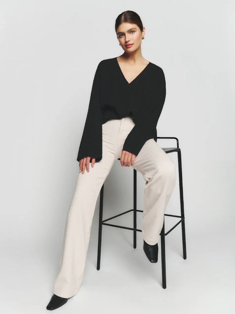 Reformation Jeans Alyssa High Rise Wide Leg Corduroy Pants 29 Festival Normcore
